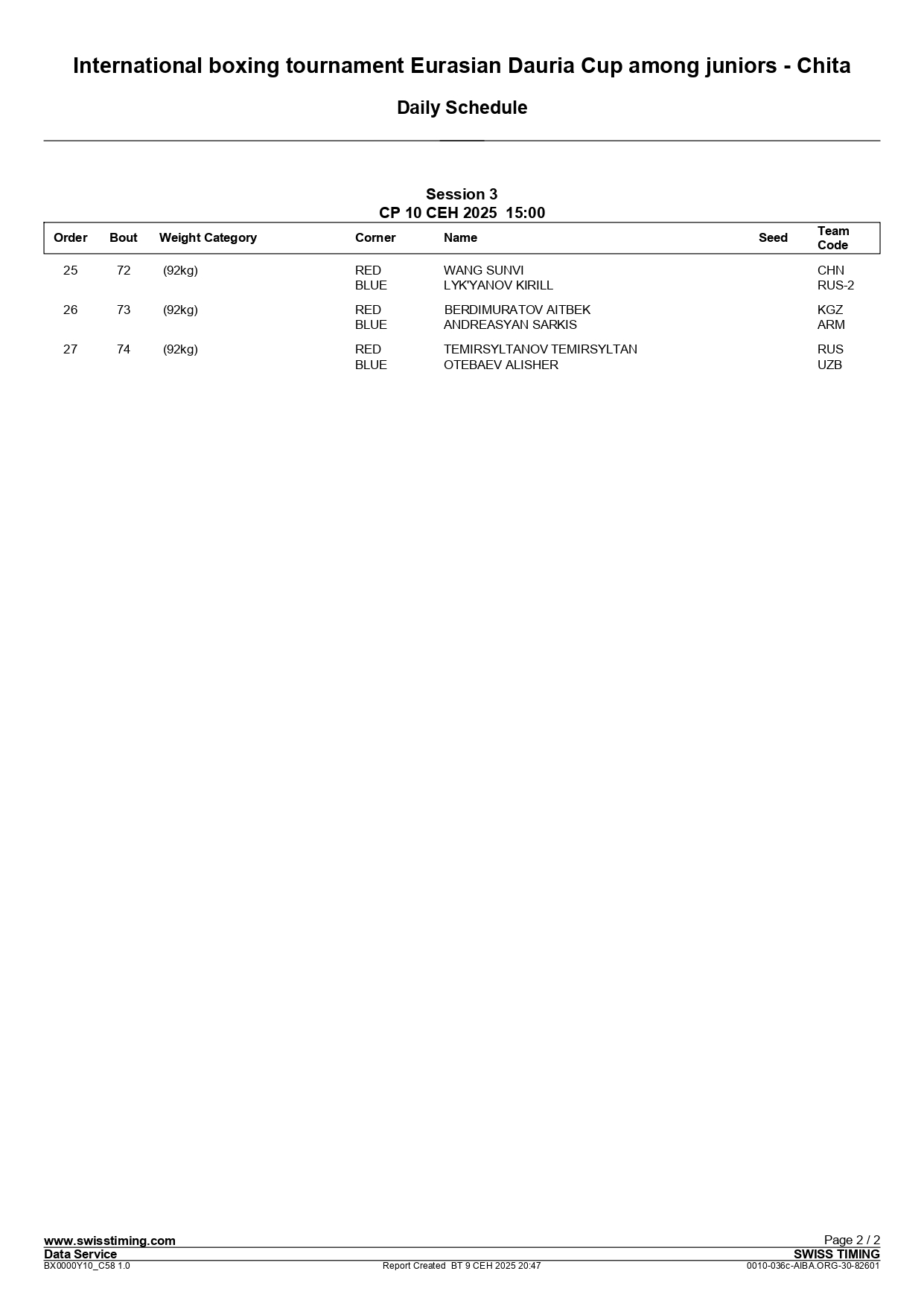 10.09.25 - International boxing tournament Eurasian Dauria Cup among juniors - Chita - Daily Schedule _page-0002
