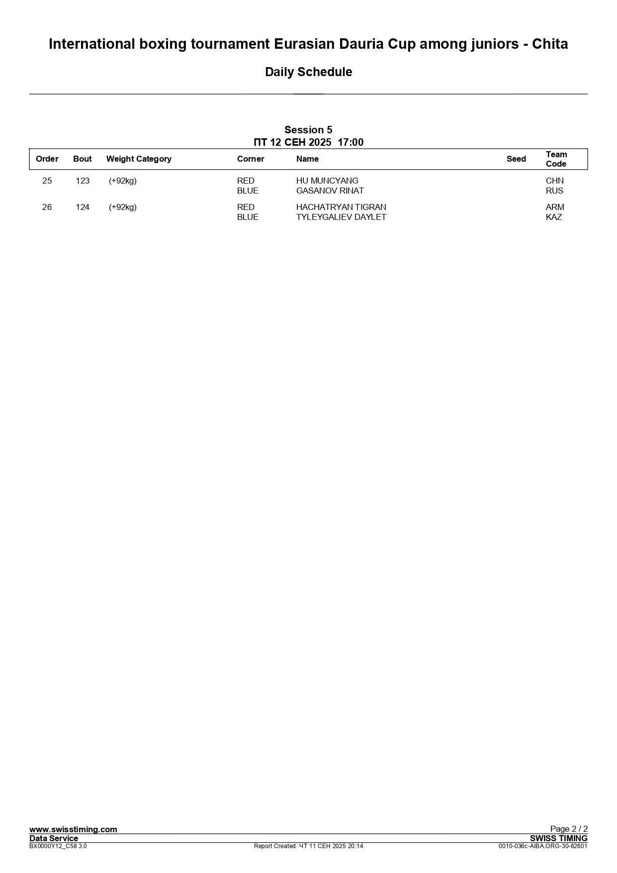 12.09.25 - International boxing tournament Eurasian Dauria Cup among juniors - Chita - Daily Schedule _page-0002