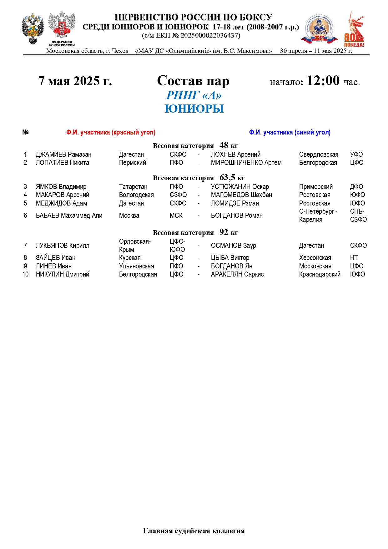 Состав пар 7 мая 12.00 Юниоры_page-0001